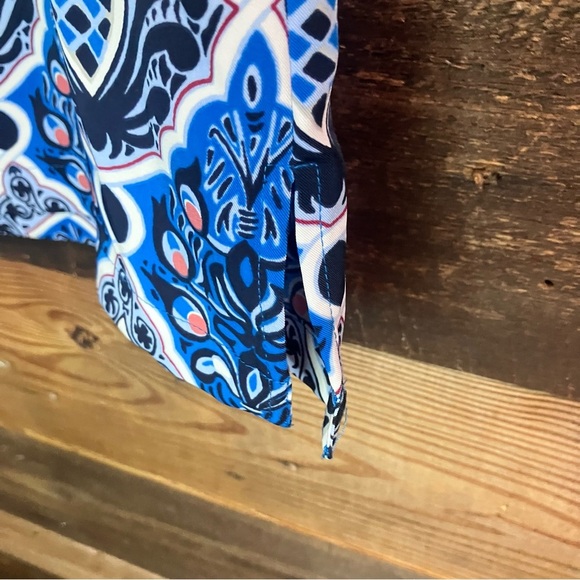 Ann Taylor Loft Blue Printed Long Tunic Women’s Dress Size XS Shift Dress - Picture 15 of 15